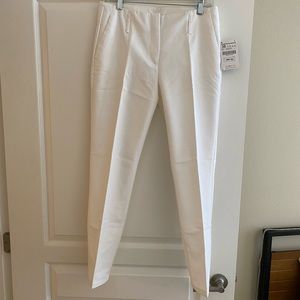 Zara White 97% Cotton Pants